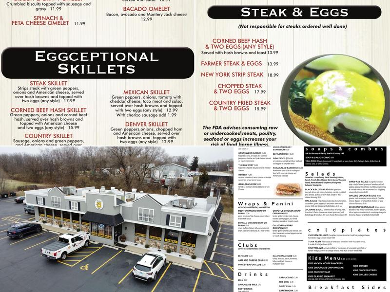 Yolkville Cafe Menu