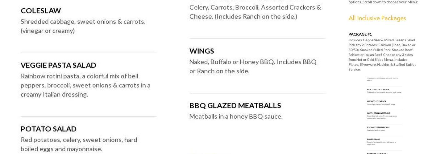 Calico Cafe Menu