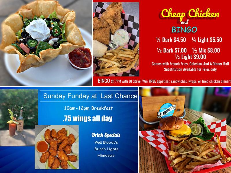 Last Chance Saloon Menu