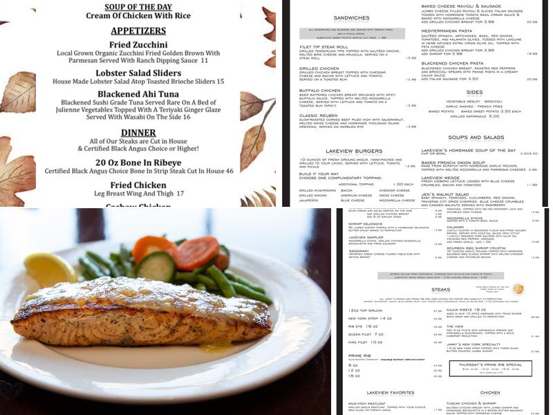 Lakeview Grille Menu
