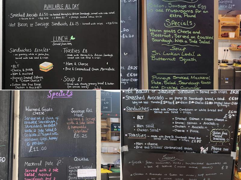 The Barn Café, Hasketon Menu