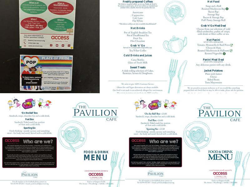 The Pavilion Cafe Menu