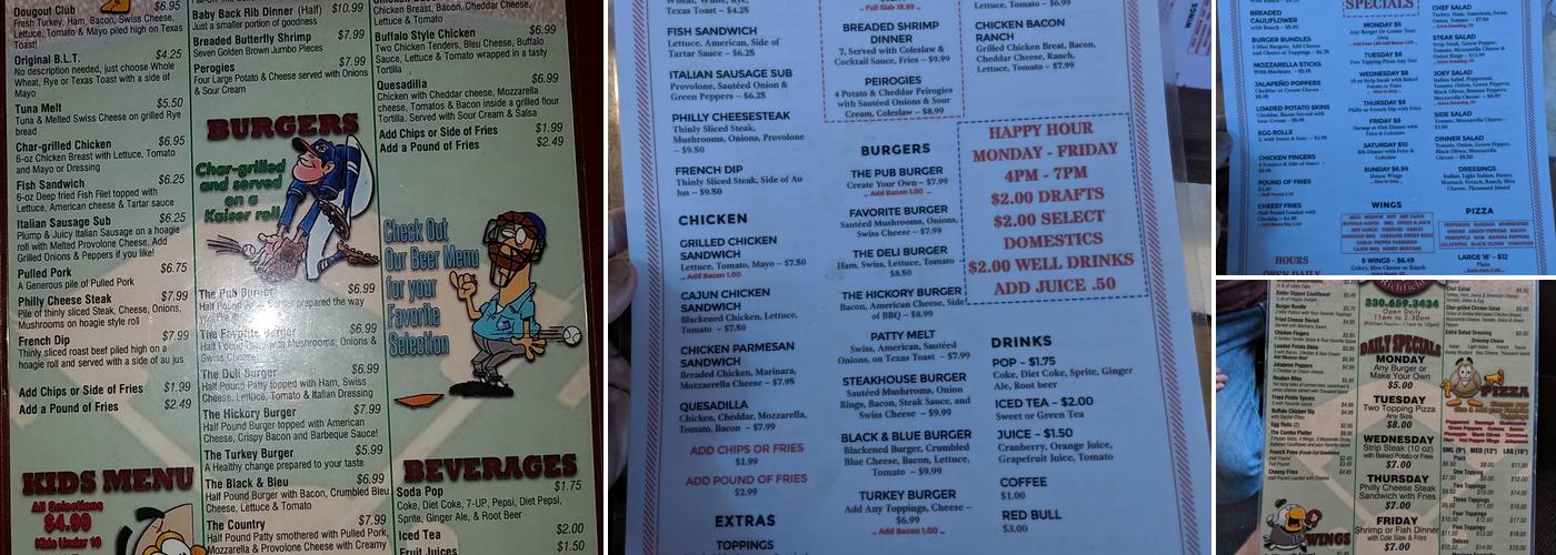 Doug Out Pub & Grill Menu
