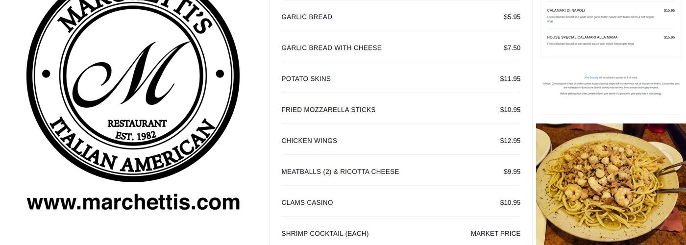 Marchetti's Restaurant Menu