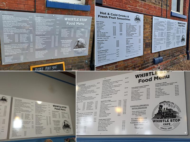 The Whistlestop Cafe Menu