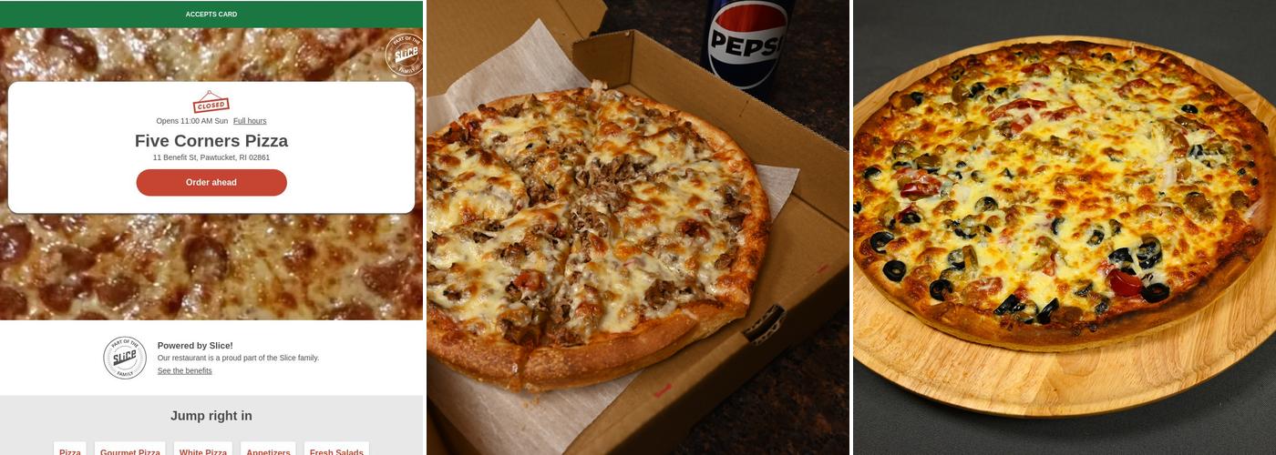 Five Corners Pizza Menu