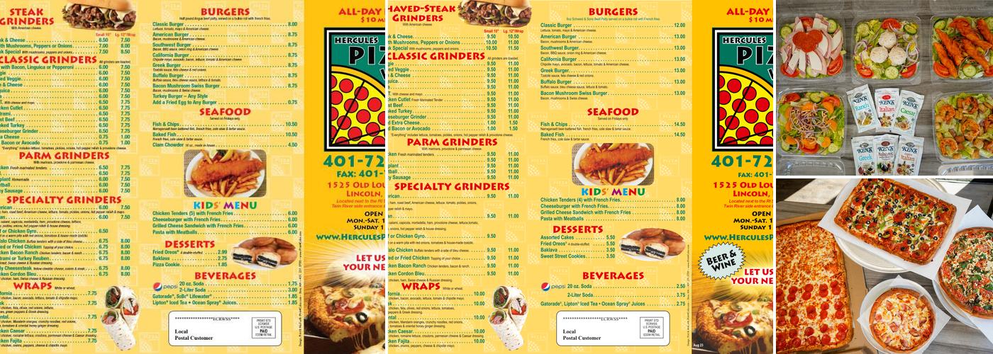 Hercules Pizza Works Menu