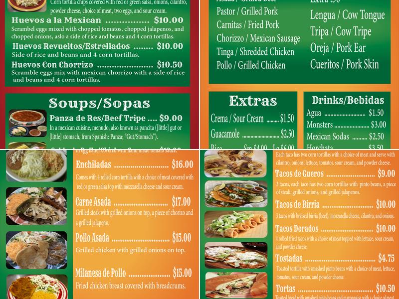 Los Tres Amigo Taqueria Inc Menu