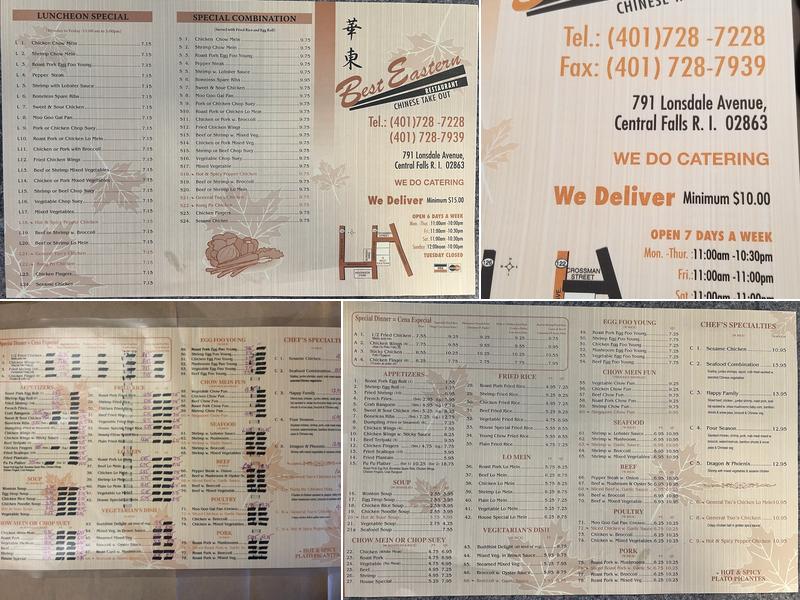 Best Eastern Restaurant Menu