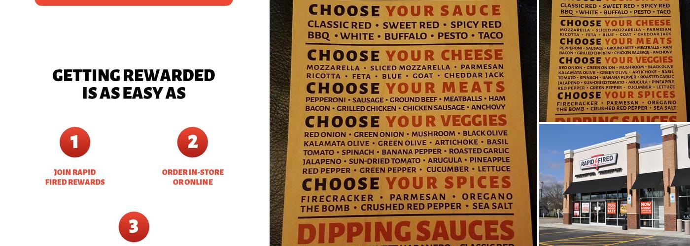 Rapid Fired Pizza Menu