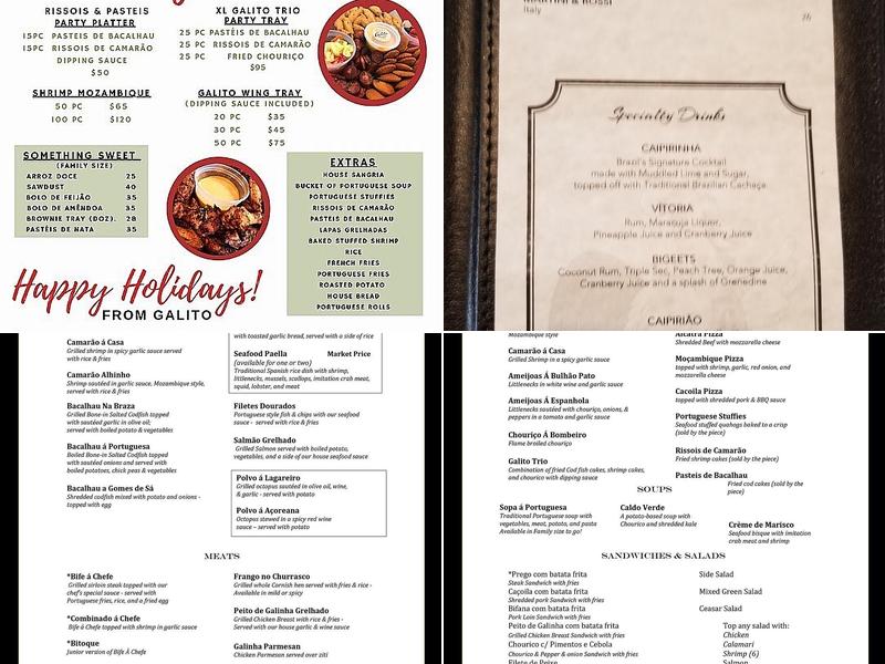 Galito Restaurant Menu