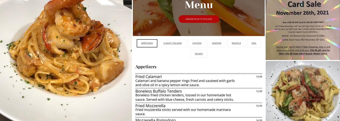 Bella Pasta Menu