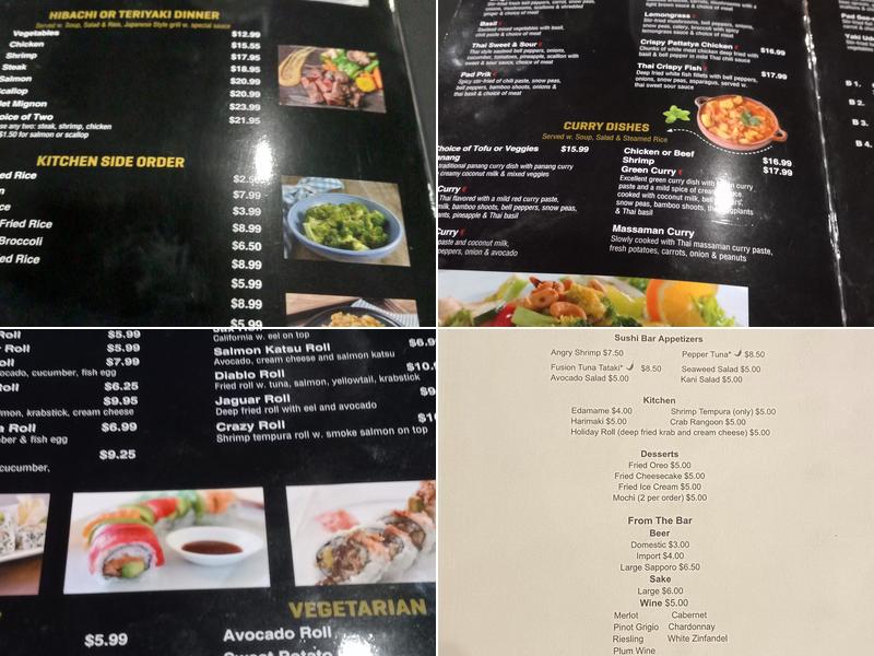 Wakame Japanese Restaurant Menu