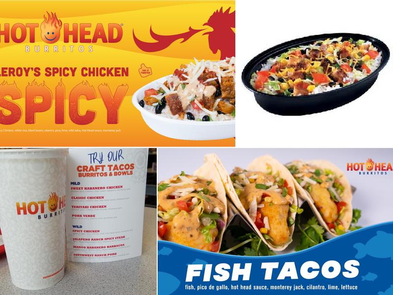 Hot Head Burritos Menu