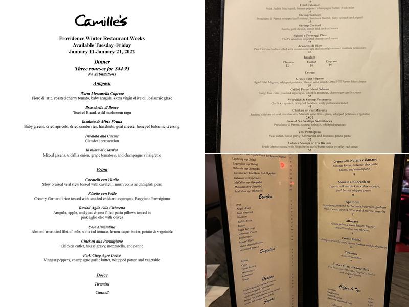 Camille's Menu