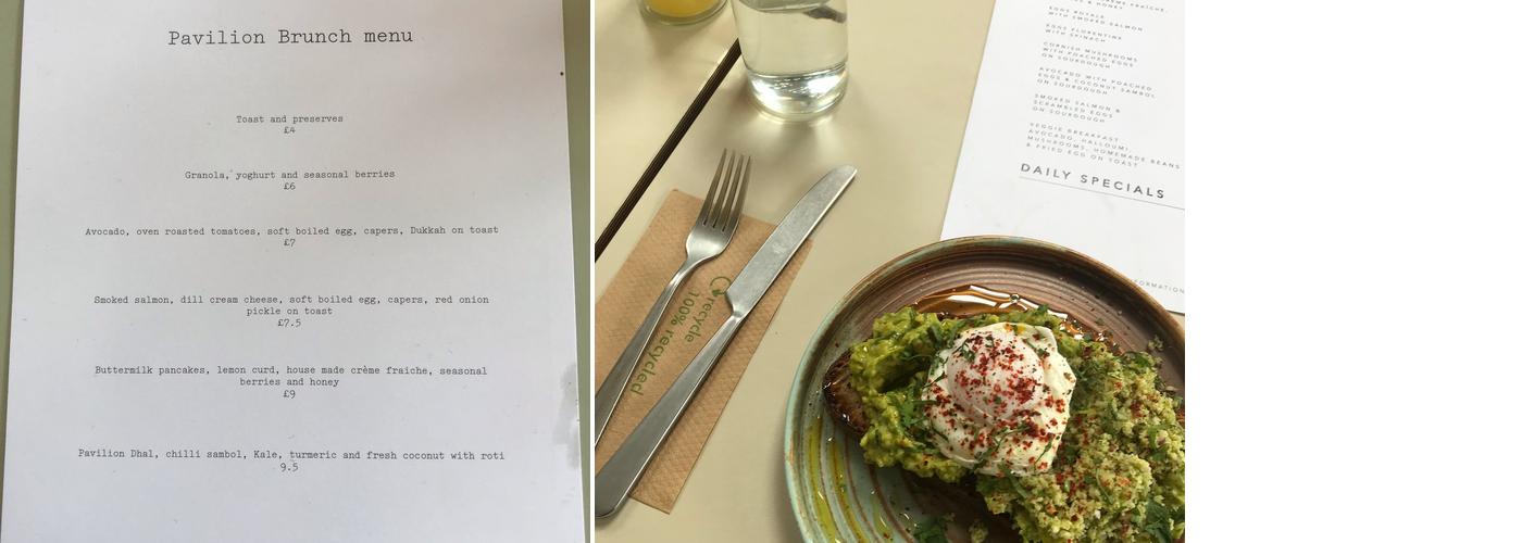 Pavilion Cafe Newquay Menu