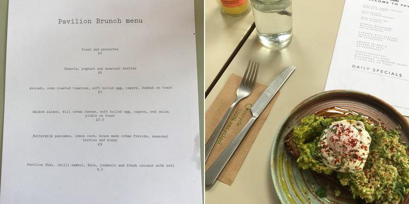 Pavilion Cafe Newquay Menu