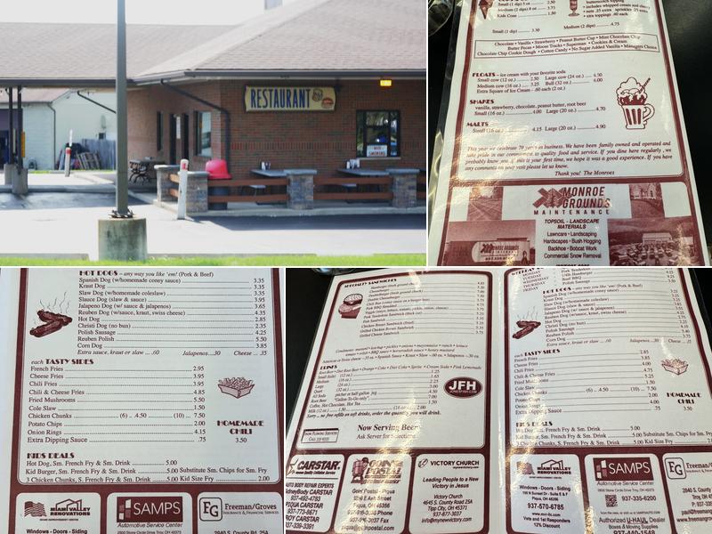 B-K Root Beer Menu