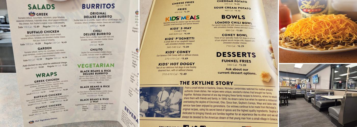 Skyline Chili Menu