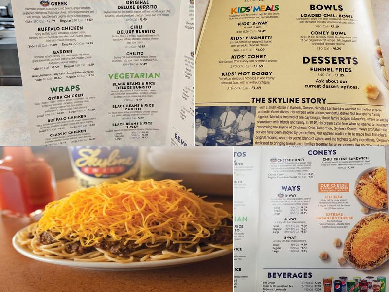 Skyline Chili Menu