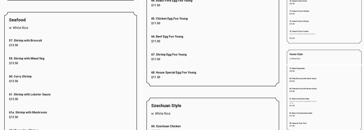 First Wok(Chinese&Japanese) Menu