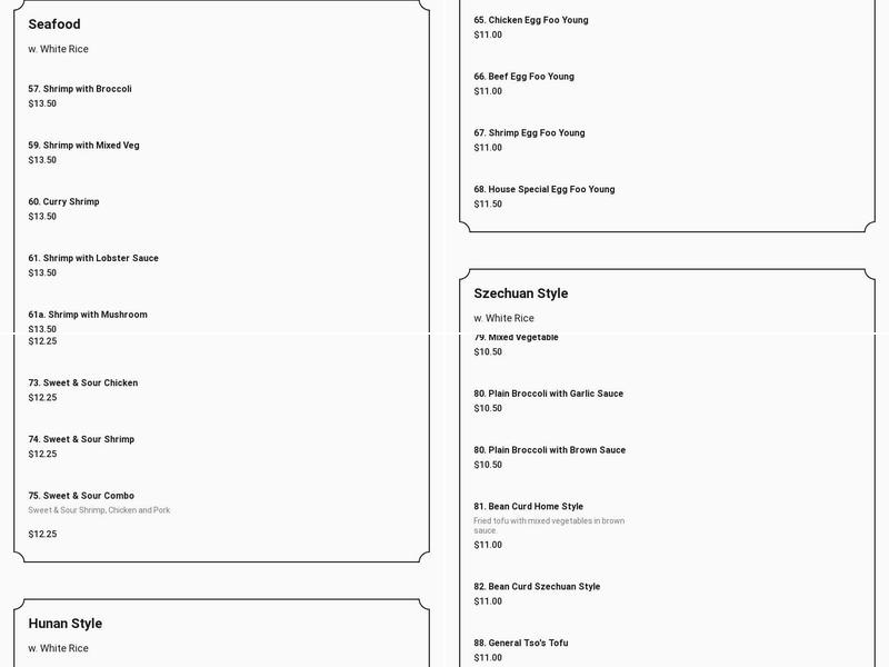First Wok(Chinese&Japanese) Menu