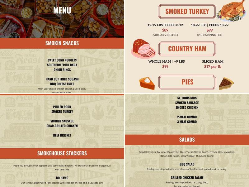 Bono's Pit Bar-B-Q Menu
