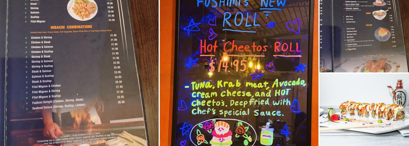 Fushimi Sushi Japanese Restaurant Menu