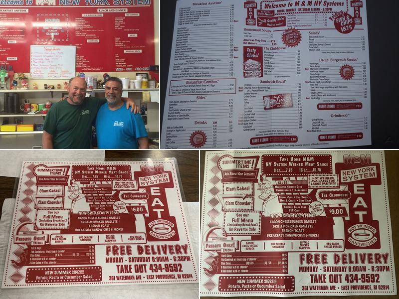 M & M New York System Restaurant Menu