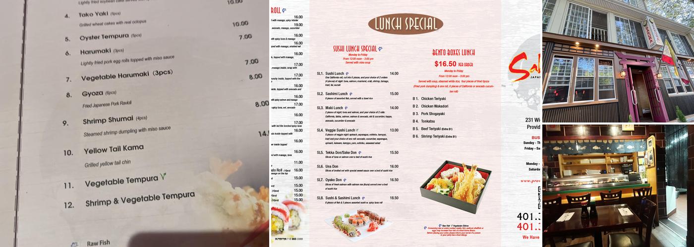 Sakura Restaurant Menu