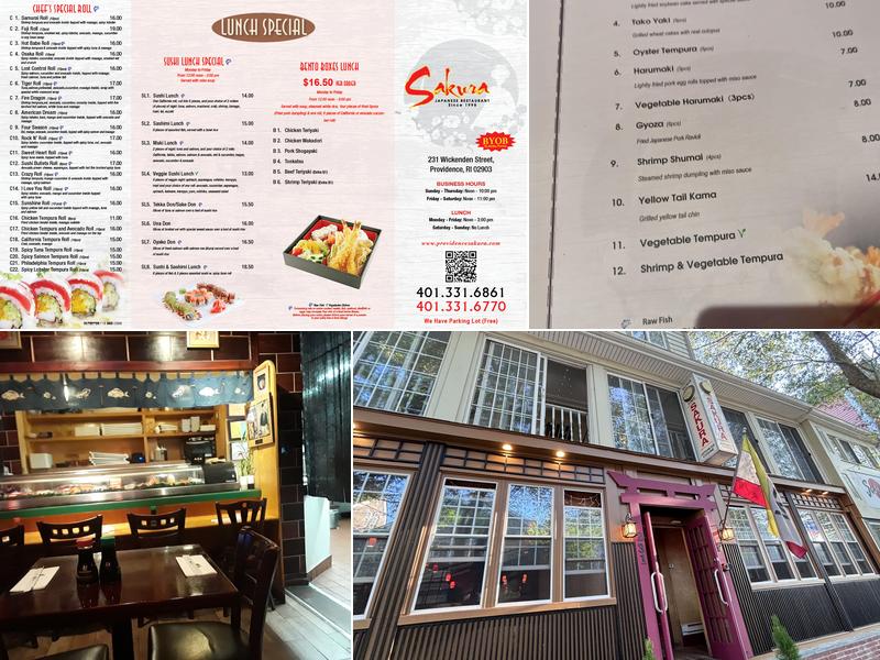 Sakura Restaurant Menu
