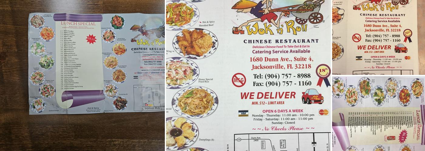 Wok N Roll Menu