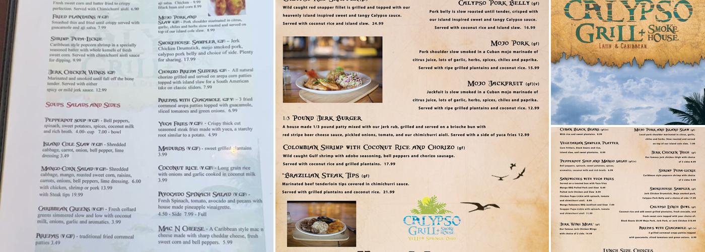 Calypso Grill and Smokehouse Menu