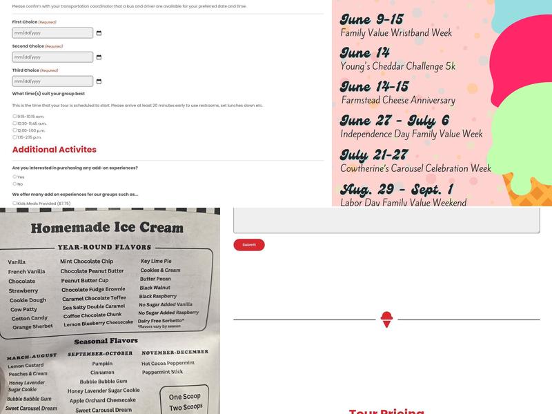 Young's Jersey Dairy Menu