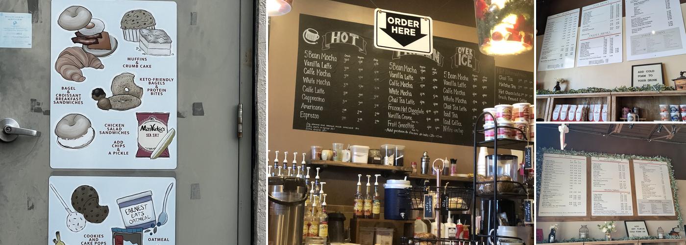 5 Bean Coffee Menu