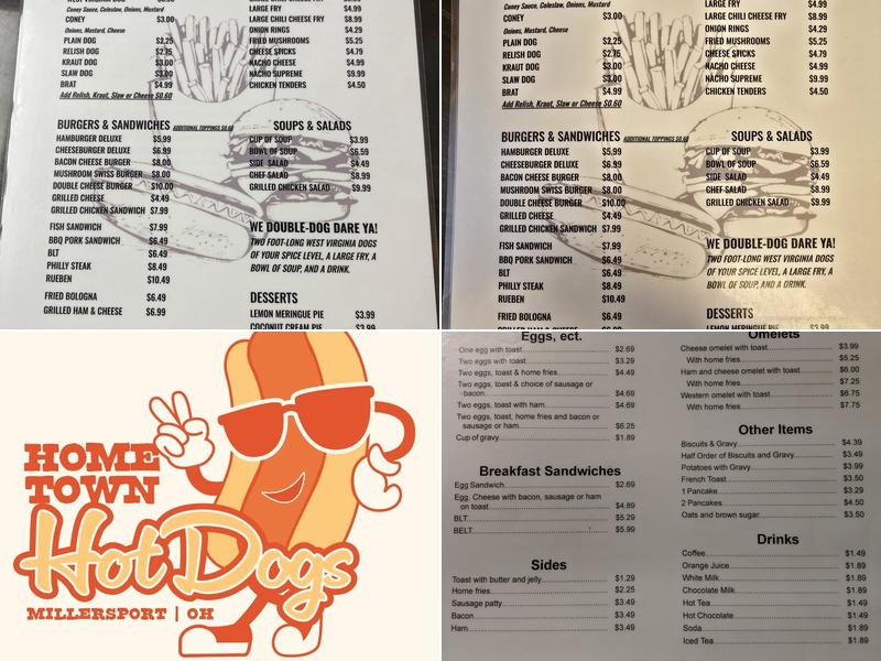 Hometown Hot Dogs Menu