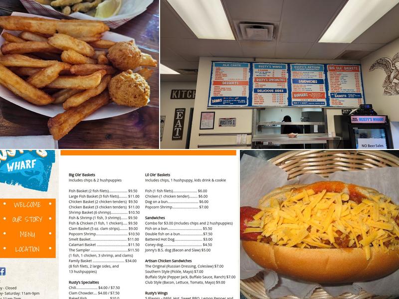 Rusty's Wharf Menu