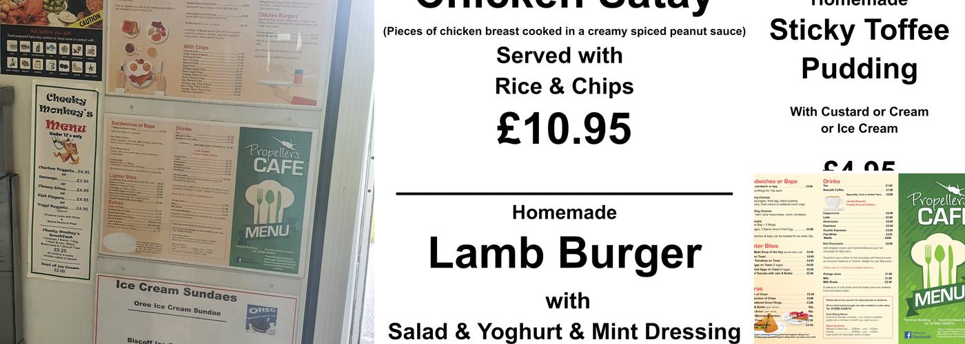 Propellers Cafe Menu