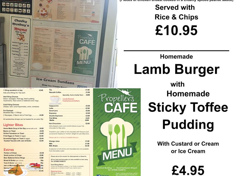 Propellers Cafe Menu