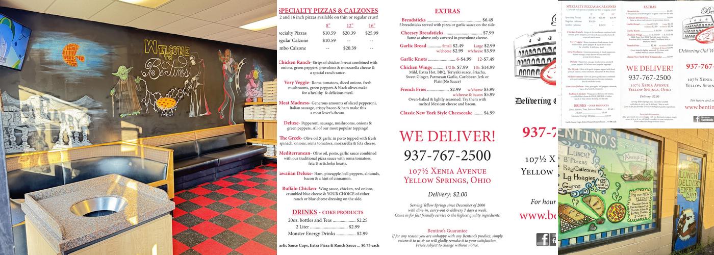 Bentino's Menu