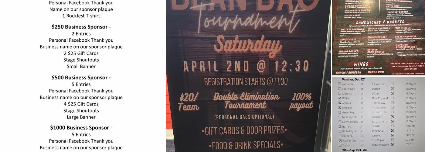 The Rock Dining and Events Menu