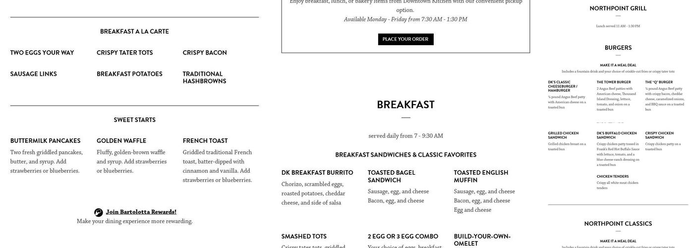 Downtown Kitchen Menu