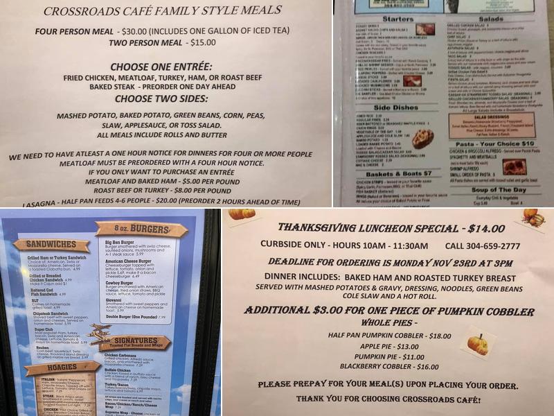 Crossroads Cafe Menu