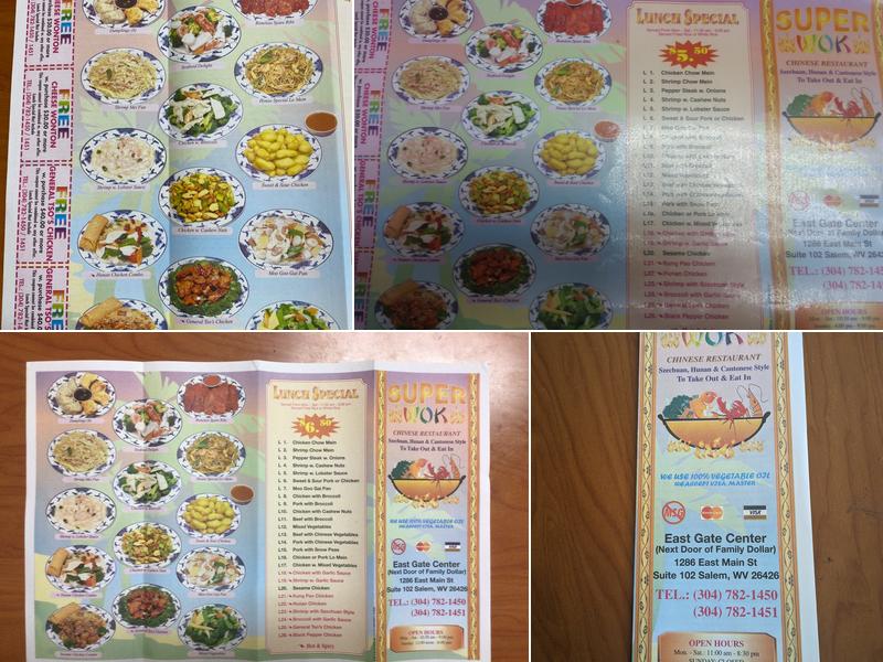 Super Wok Menu