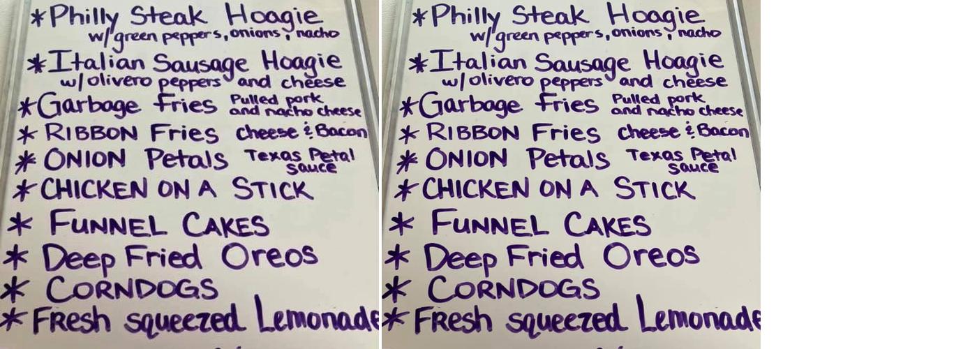 Valley Diner Menu