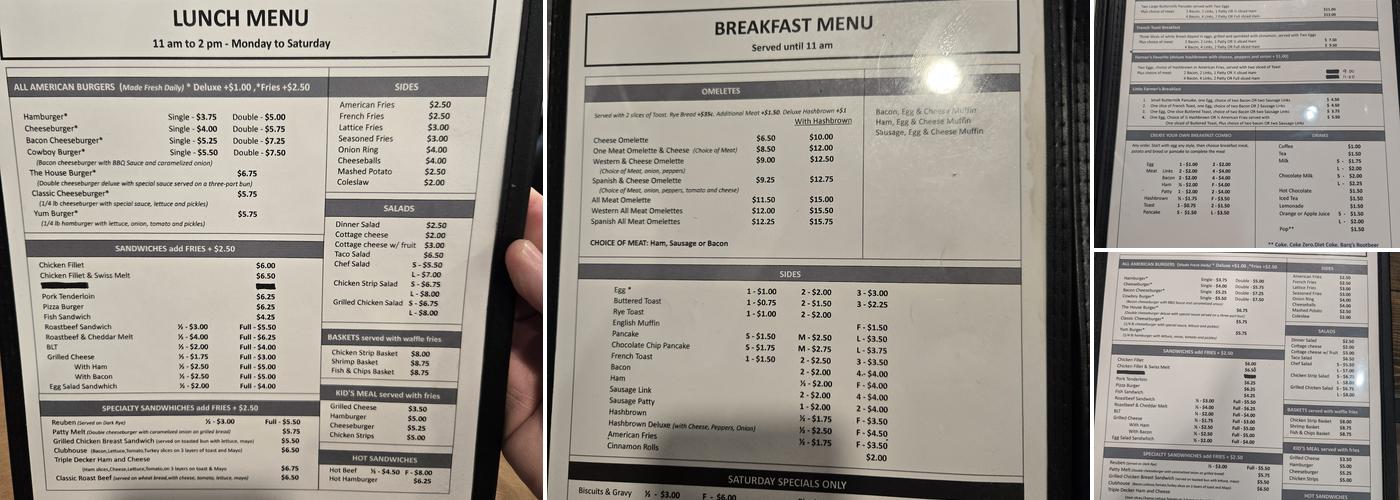 Central Cafe Menu