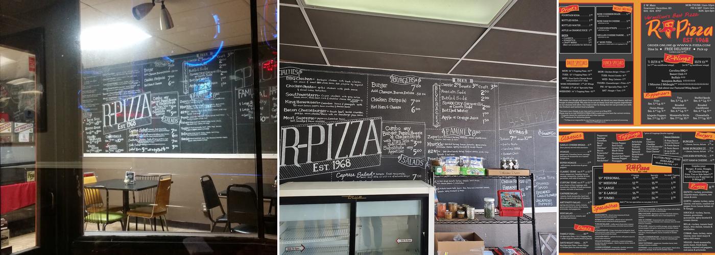 R-Pizza Menu