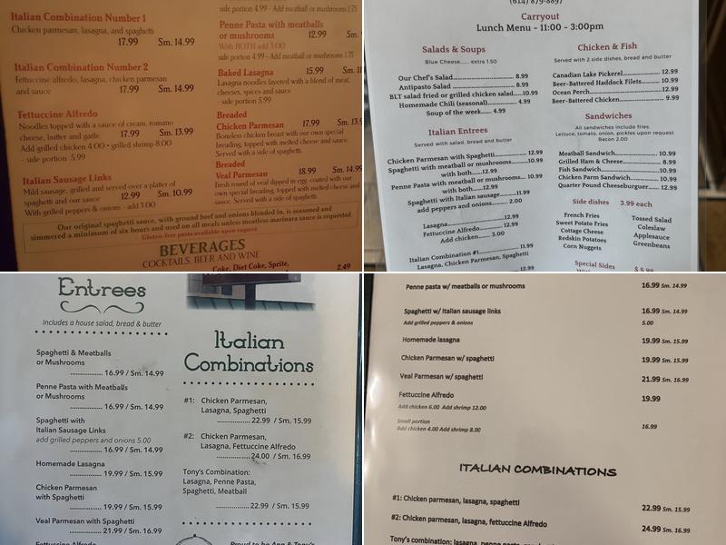 Ann & Tony's Menu