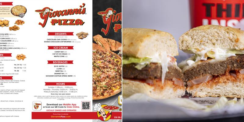 Giovanni's Pizza Menu