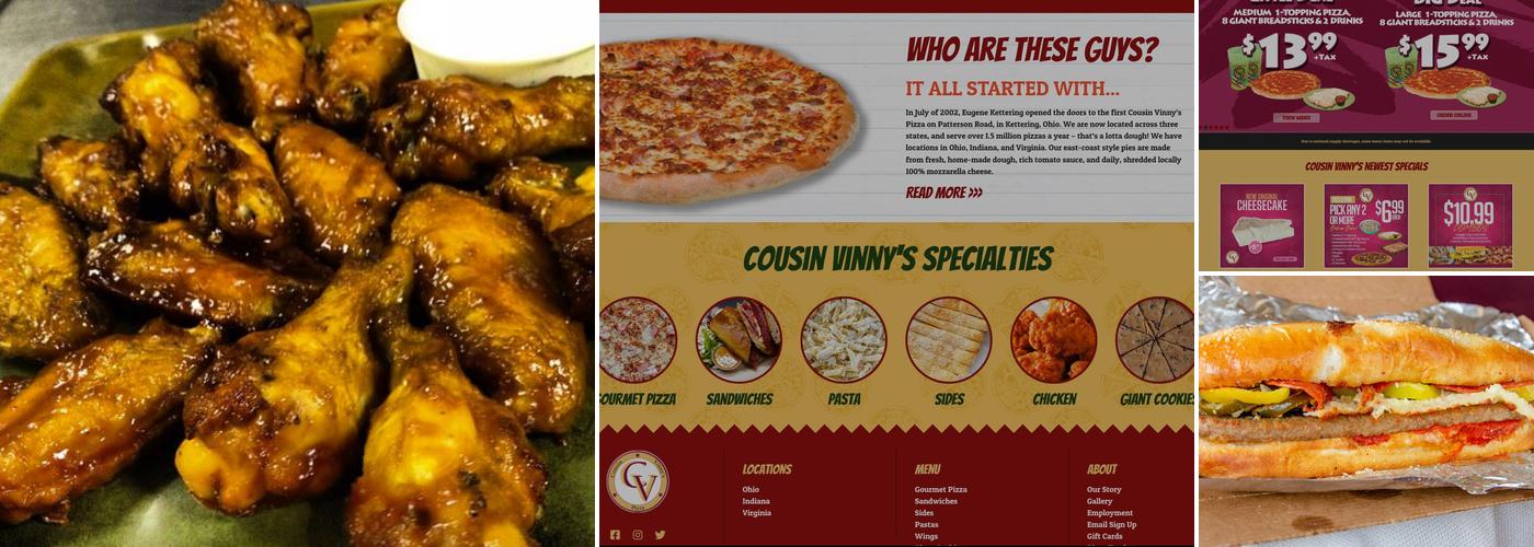 Cousin Vinny's Pizza Menu